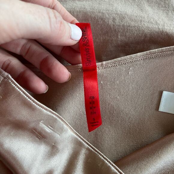Spanx Slimmer & Shine Strapless Slip Rose Gold Size Small Nude Slimming Shaping - Picture 15 of 16